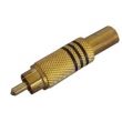 Conector RCA Macho Dourado pacote c/ 10 unid.